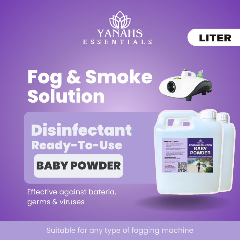 Baby Powder Scent Fogging Disinfectant Solution | 1 Liter -Suitable for Fogging Machine & Ready to Use