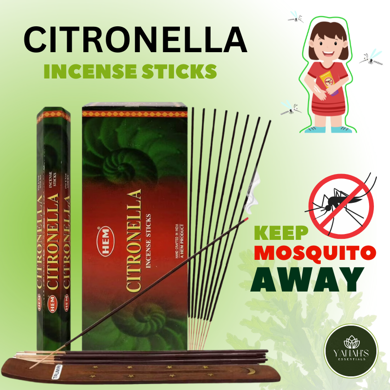 HEM Citronella Incense Sticks – Natural Stress Relief & Mosquito Repellent