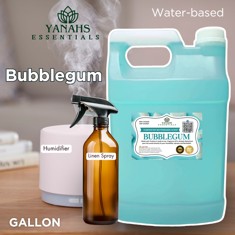 Bubblegum Water-Based Aroma Scent – 1 Gallon | Perfect for Humidifiers, Air Revitalizers, Fresheners & Linen Sprays