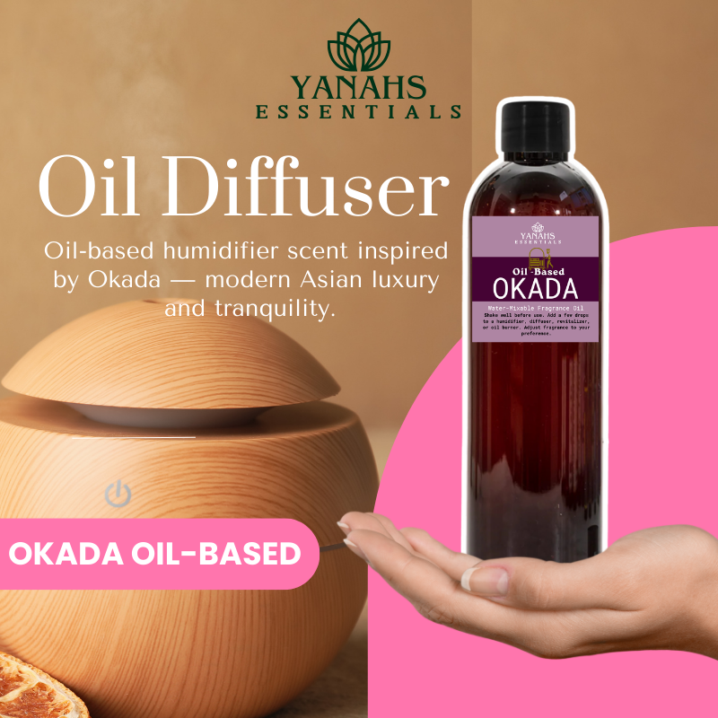 Okada Oil-Based Fragrance – For Humidifiers, Revitalizers, Reed & Hanging Diffusers, Candle Burners