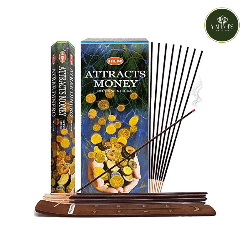HEM Attracts Money Incense Sticks – 20 Sticks for Prosperity & Abundance