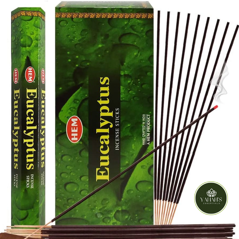 HEM Eucalyptus Incense – Fresh Aroma for Productivity & Concentration (20 Sticks)