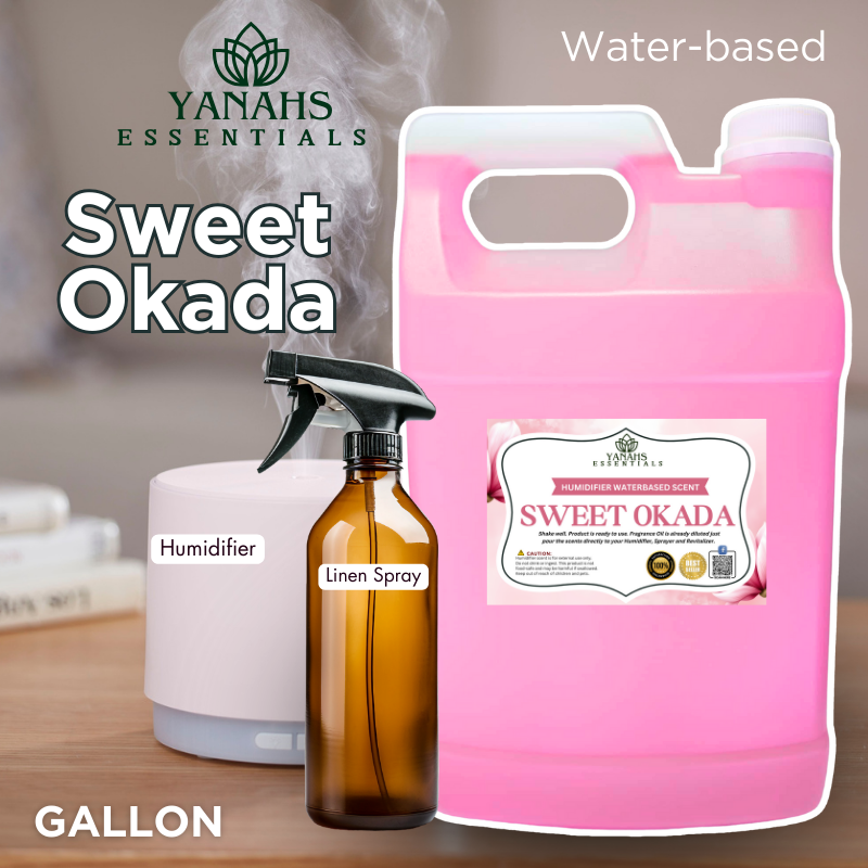 Sweet Okada Water-Based Aroma Scent – 1 Gallon | Perfect for Humidifiers, Air Revitalizers, Fresheners & Linen Sprays