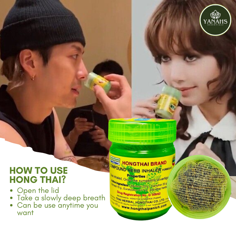 Original Hong Thai No.1 Traditional Thailand Herbal Inhaler