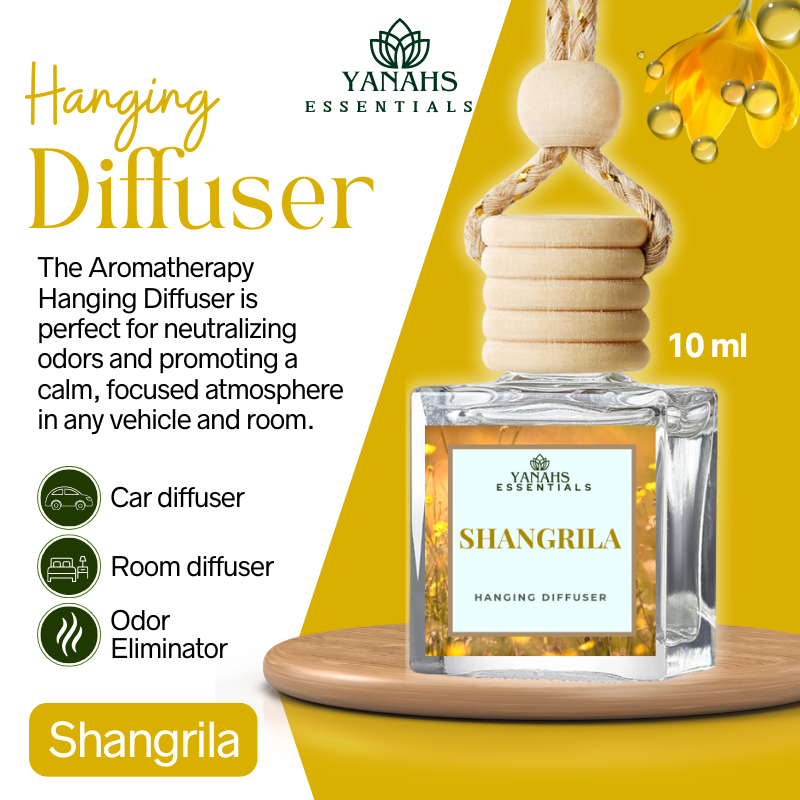 Shangrila Scent Hanging Diffuser – 10ml Fragrance Oil Bottle for Car, Wardrobe & Small Spaces
