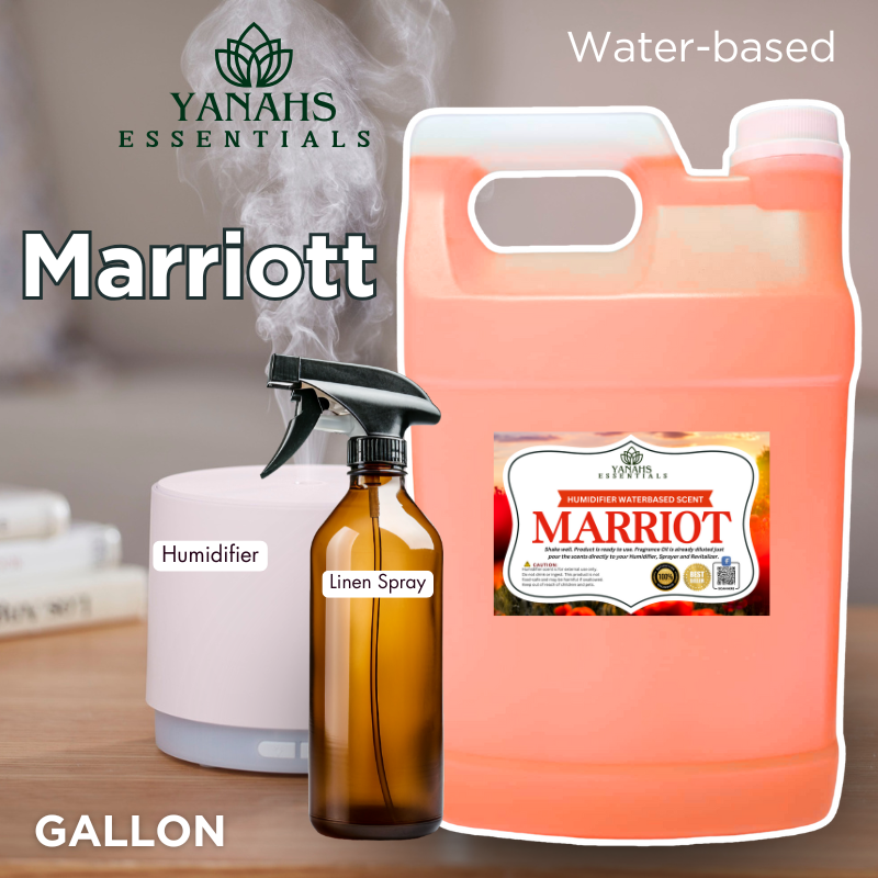 Marriott Water-Based Aroma Scent – 1 Gallon | Perfect for Humidifiers, Air Revitalizers, Fresheners & Linen Sprays