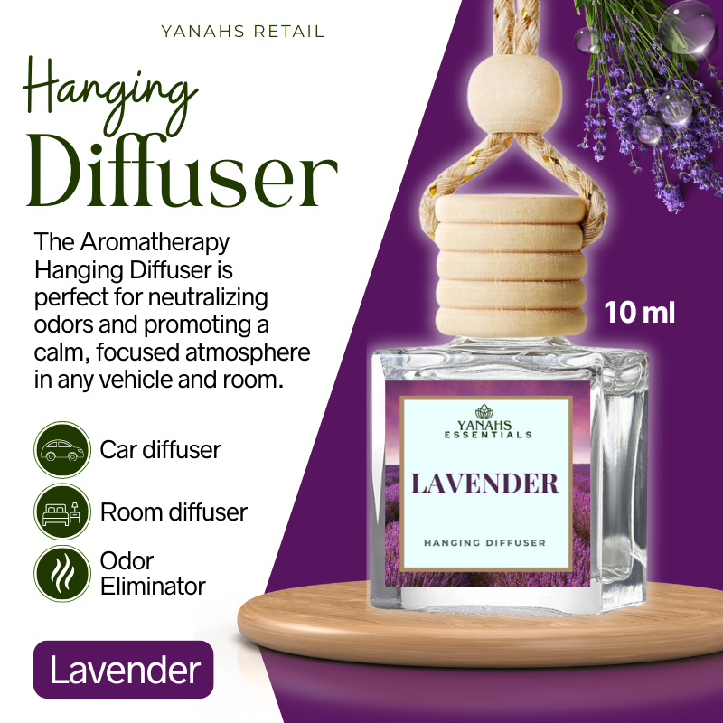 Aromatheraphy Hanging Diffuser – 10ml Scented Oil Bottle for Car, Wardrobe & Small Spaces
