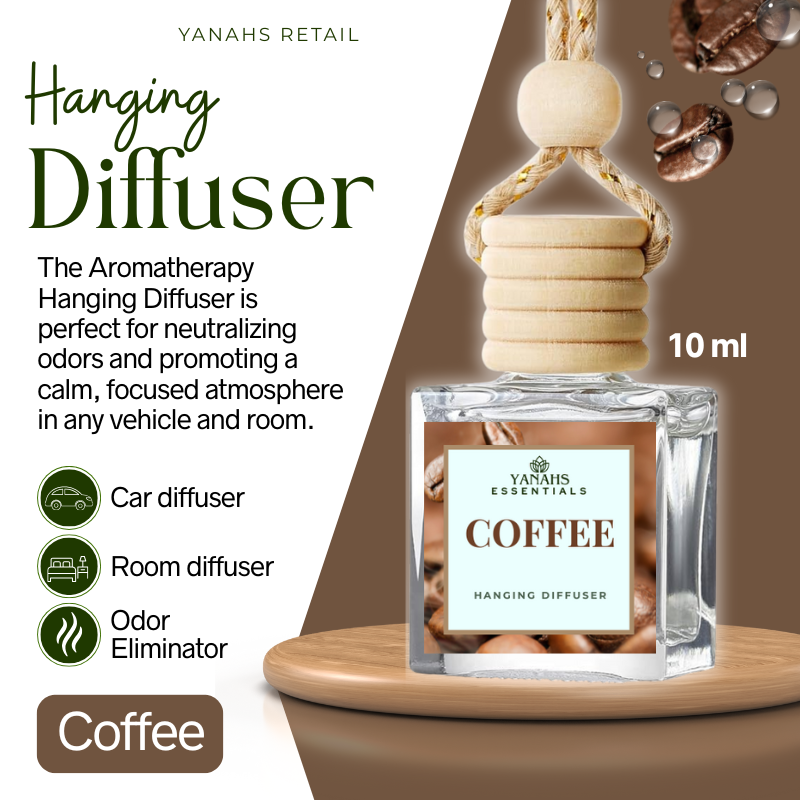 Aromatheraphy Hanging Diffuser – 10ml Scented Oil Bottle for Car, Wardrobe & Small Spaces