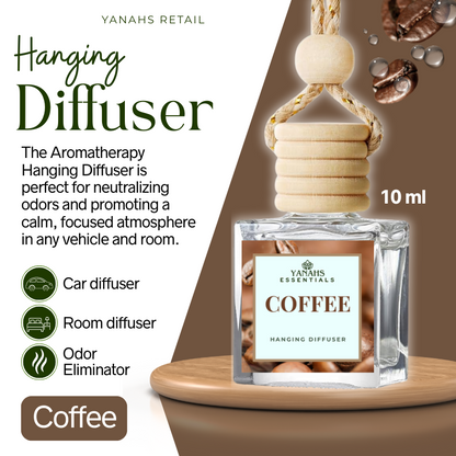 Aromatheraphy Hanging Diffuser – 10ml Scented Oil Bottle for Car, Wardrobe & Small Spaces