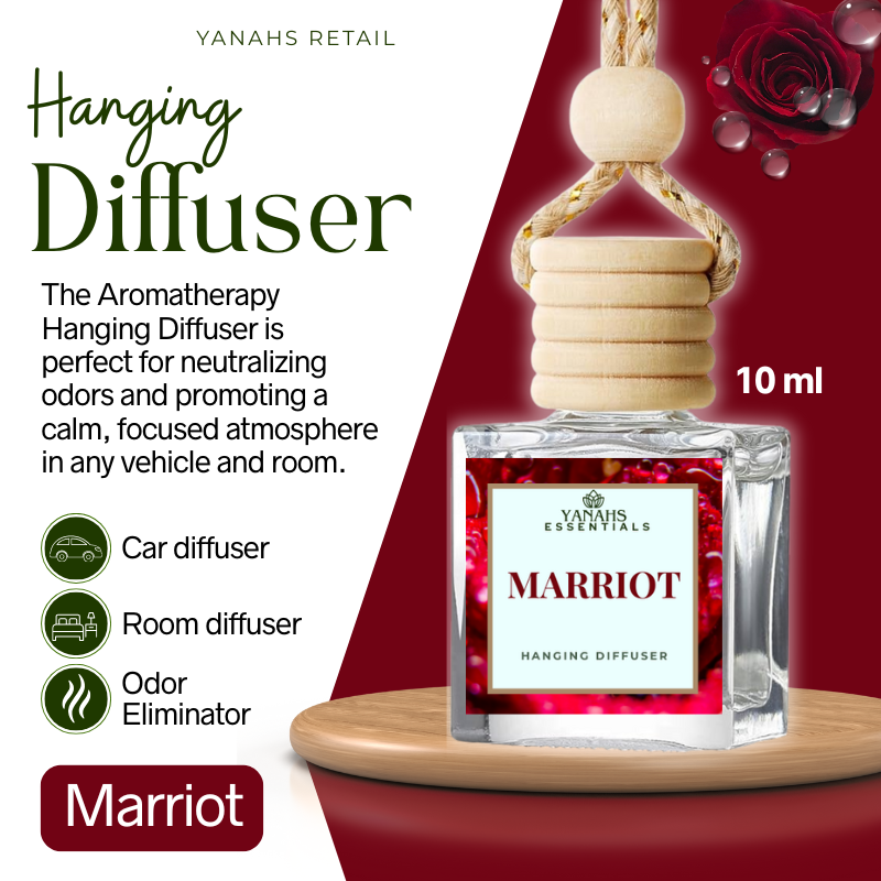 Aromatheraphy Hanging Diffuser – 10ml Scented Oil Bottle for Car, Wardrobe & Small Spaces