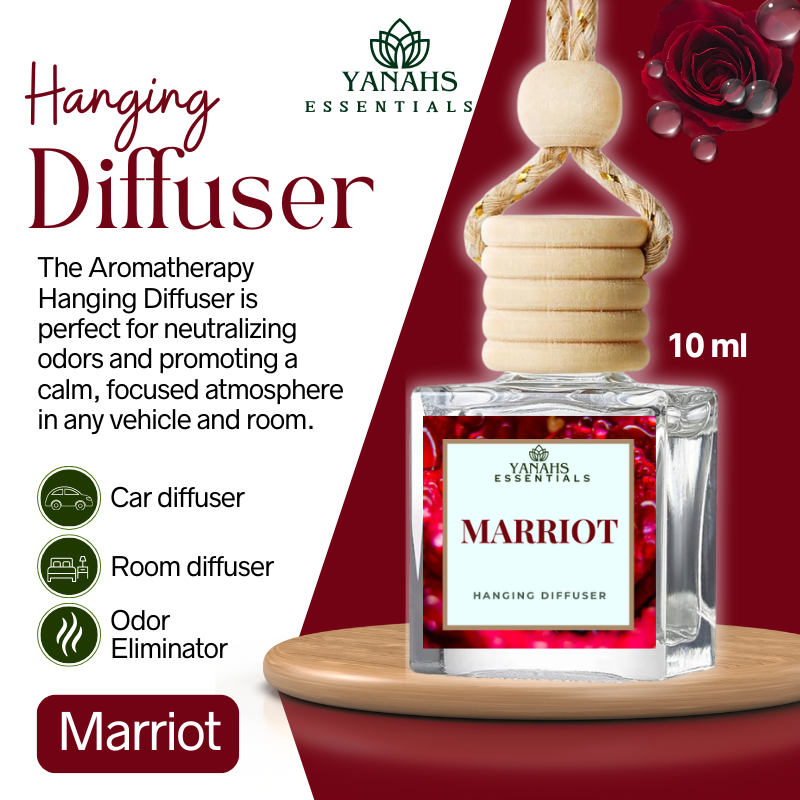 Marriott Scent Hanging Diffuser – 10ml Fragrance Oil Bottle for Car, Wardrobe & Small Spaces