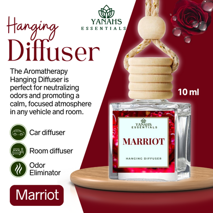 Marriott Scent Hanging Diffuser – 10ml Fragrance Oil Bottle for Car, Wardrobe & Small Spaces