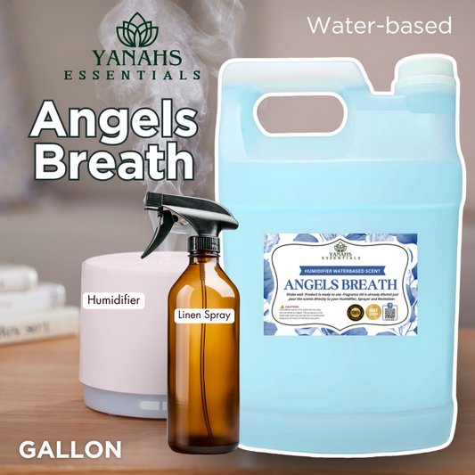 Angels Breath Water-Based Aroma Scent – 1 Gallon | Perfect for Humidifiers, Air Revitalizers, Fresheners & Linen Sprays
