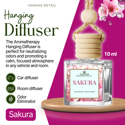 Aromatheraphy Hanging Diffuser – 10ml Scented Oil Bottle for Car, Wardrobe & Small Spaces