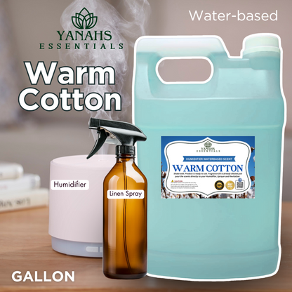 Warm Cotton Water-Based Aroma Scent – 1 Gallon | Perfect for Humidifiers, Air Revitalizers, Fresheners & Linen Sprays