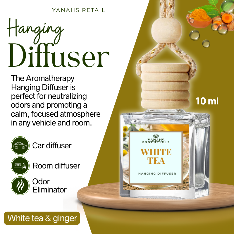 Aromatheraphy Hanging Diffuser – 10ml Scented Oil Bottle for Car, Wardrobe & Small Spaces