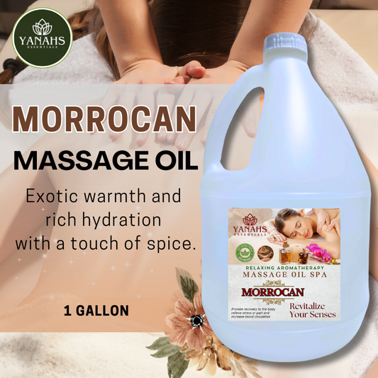 Moroccan Relaxing Massage Oil – 1 Gallon – Ideal for Spa, Clinic, and Personal Use