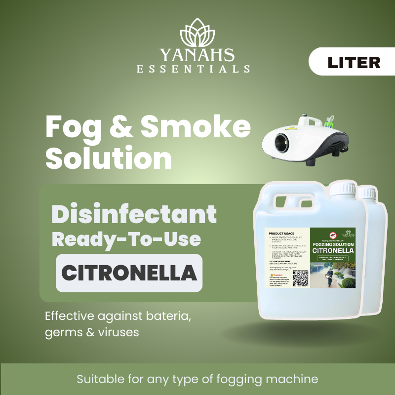 Citronella Scent Fogging Disinfectant Solution | 1 Liter -Suitable for Fogging Machine & Ready to Use