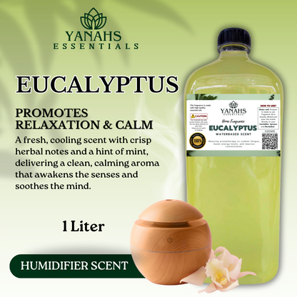 Eucalyptus Humidifier Scent Waterbased 1L - Relaxing Aromatherapy Scent
