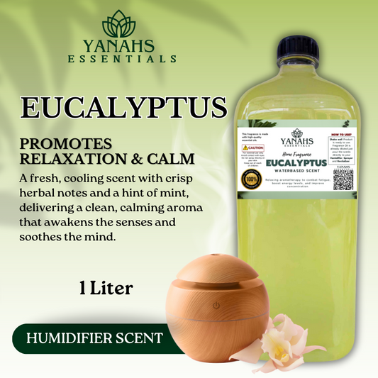 Eucalyptus Humidifier Scent Waterbased 1L - Relaxing Aromatherapy Scent