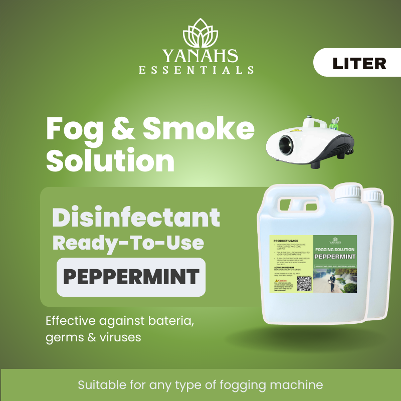 Peppermint Scent Fogging Disinfectant Solution | 1 Liter -Suitable for Fogging Machine & Ready to Use