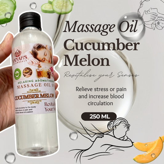 250ml Cucumber Melon Massage Oil – Relaxing & Revitalizing Care