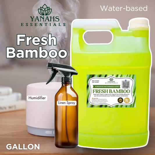 Fresh Bamboo Water-Based Aroma Scent – 1 Gallon | Perfect for Humidifiers, Air Revitalizers, Fresheners & Linen Sprays