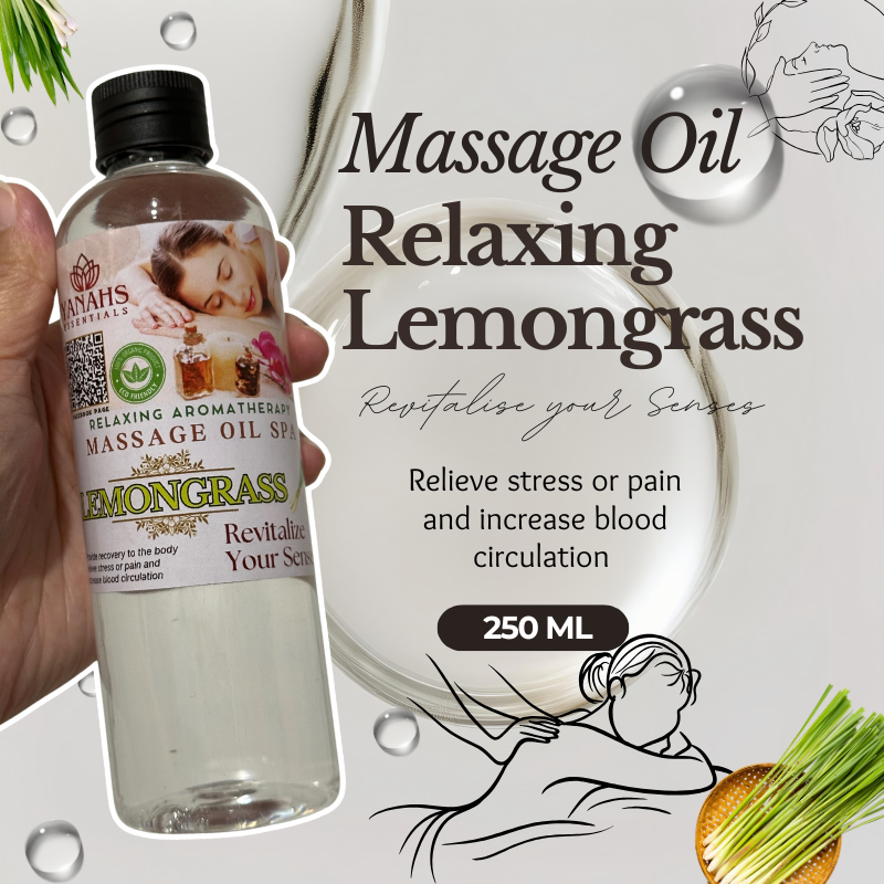 250ml Lemongrass Massage Oil – Relaxing & Revitalizing Care