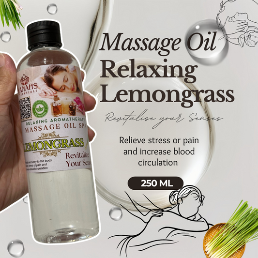 250ml Lemongrass Massage Oil – Relaxing & Revitalizing Care