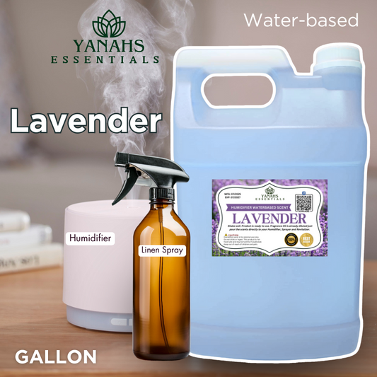 Lavender Water-Based Aroma Scent – 1 Gallon | Perfect for Humidifiers, Air Revitalizers, Fresheners & Linen Sprays