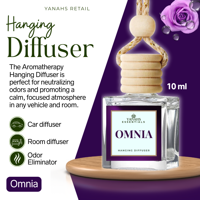 Aromatheraphy Hanging Diffuser – 10ml Scented Oil Bottle for Car, Wardrobe & Small Spaces