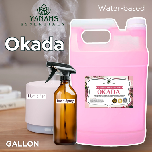 Okada Water-Based Aroma Scent – 1 Gallon | Perfect for Humidifiers, Air Revitalizers, Fresheners & Linen Sprays