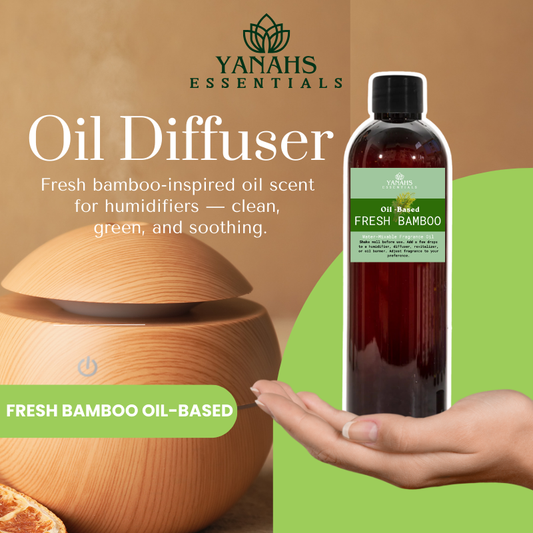 Fresh Bamboo Oil-Based Fragrance – For Humidifiers, Revitalizers, Reed & Hanging Diffusers, Candle Burners