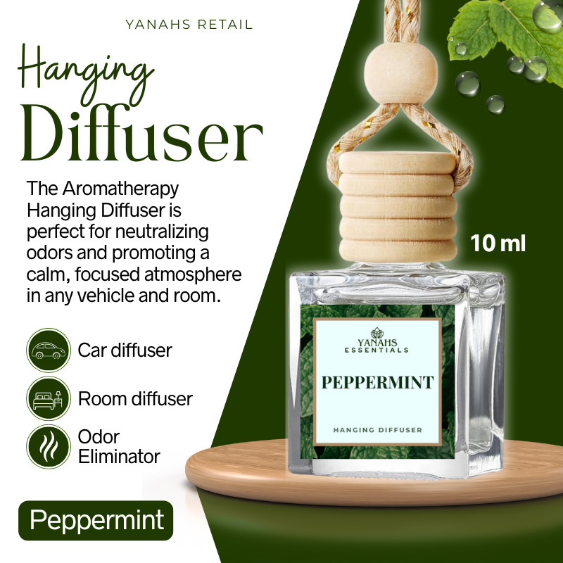Aromatheraphy Hanging Diffuser – 10ml Scented Oil Bottle for Car, Wardrobe & Small Spaces