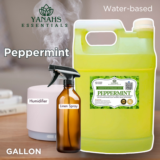 Peppermint Water-Based Aroma Scent – 1 Gallon | Perfect for Humidifiers, Air Revitalizers, Fresheners & Linen Sprays