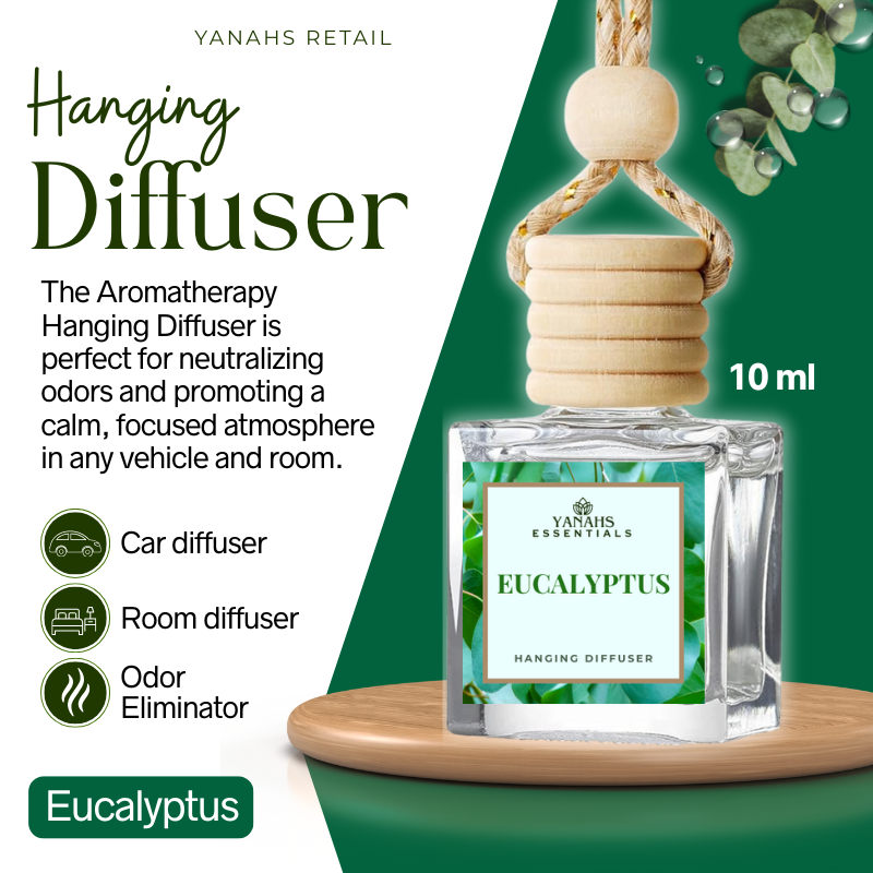 Aromatheraphy Hanging Diffuser – 10ml Scented Oil Bottle for Car, Wardrobe & Small Spaces