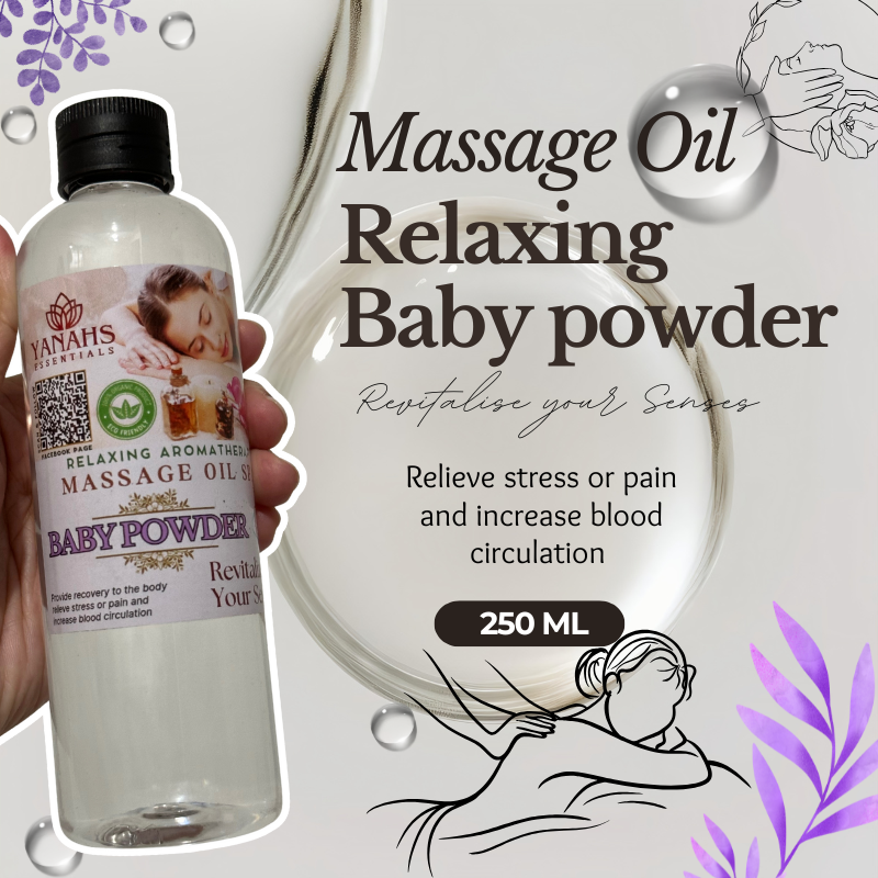 250ml Baby Powder Massage Oil – Relaxing & Revitalizing Care