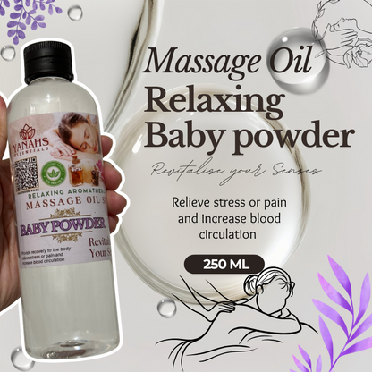 250ml Baby Powder Massage Oil – Relaxing & Revitalizing Care