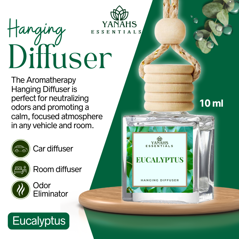 Eucalyptus Scent Hanging Diffuser – 10ml Fragrance Oil Bottle for Car, Wardrobe & Small Spaces