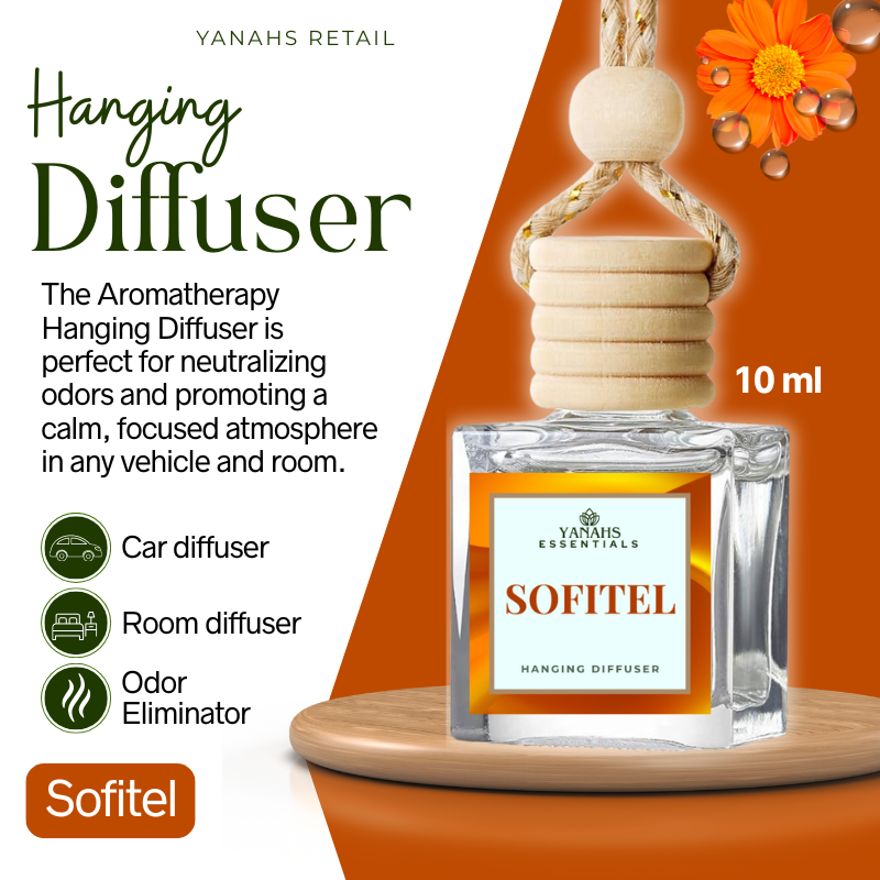 Aromatheraphy Hanging Diffuser – 10ml Scented Oil Bottle for Car, Wardrobe & Small Spaces