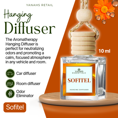 Aromatheraphy Hanging Diffuser – 10ml Scented Oil Bottle for Car, Wardrobe & Small Spaces