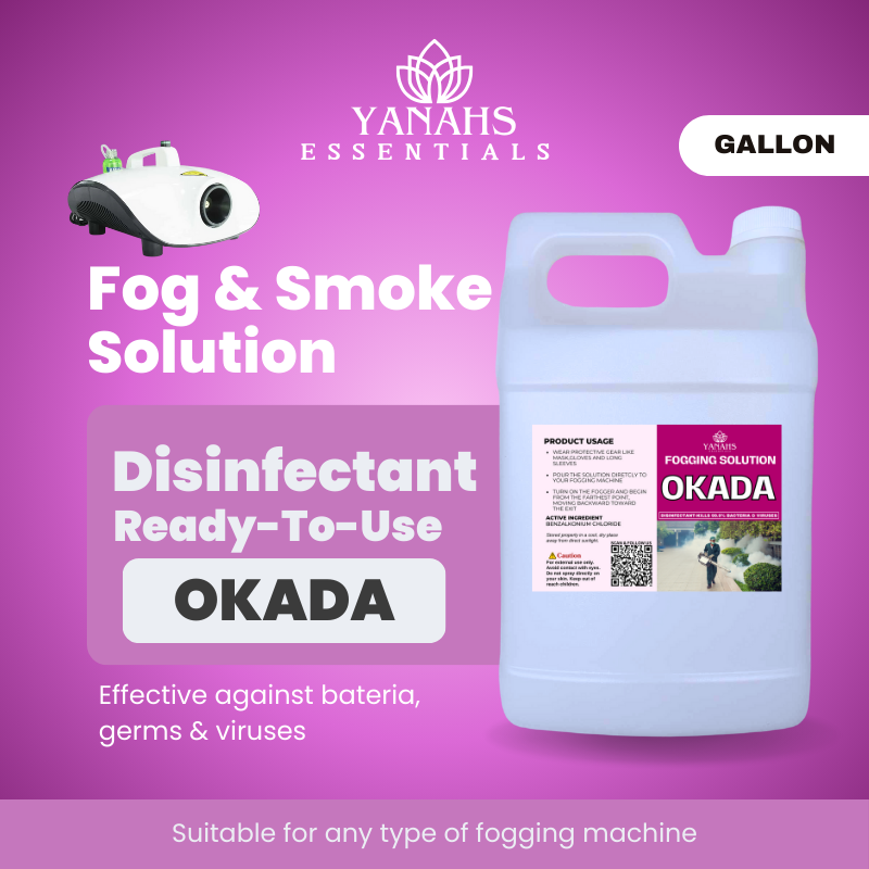 Okada Scent Fogging Disinfectant Solution | Gallon -Suitable for Fogging Machine & Ready to Use