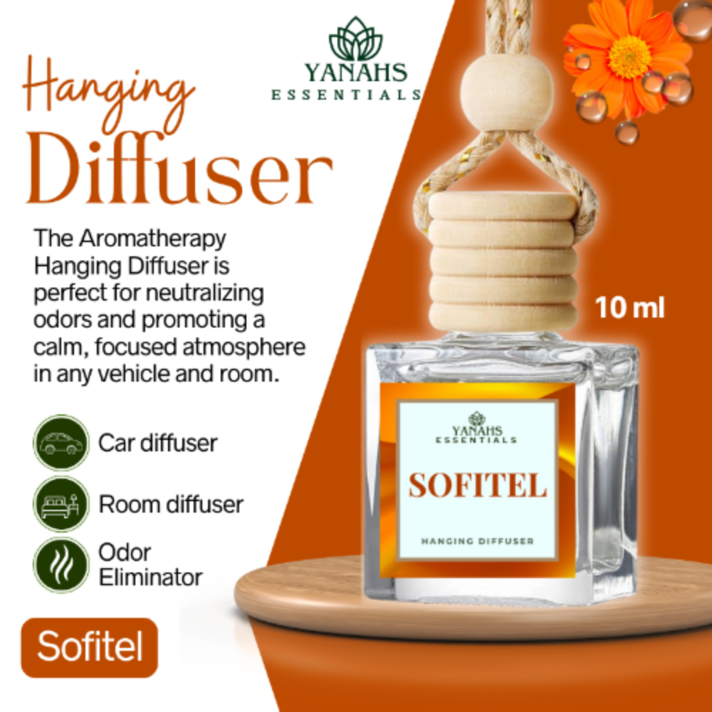 Sofitel Scent Hanging Diffuser – 10ml Fragrance Oil Bottle for Car, Wardrobe & Small Spaces