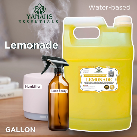Lemonade Water-Based Aroma Scent – 1 Gallon | Perfect for Humidifiers, Air Revitalizers, Fresheners & Linen Sprays