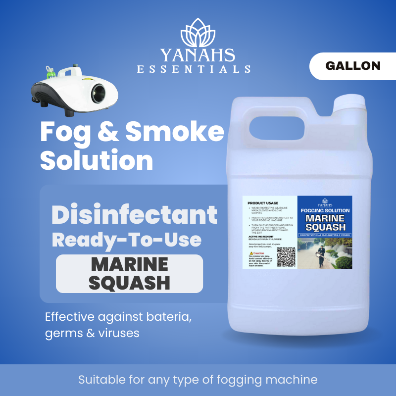 Marine Squash Scent Fogging Disinfectant Solution | Gallon -Suitable for Fogging Machine & Ready to Use