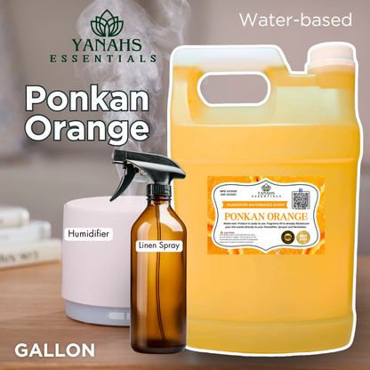 Ponkan Orange Water-Based Aroma Scent – 1 Gallon | Perfect for Humidifiers, Air Revitalizers, Fresheners & Linen Sprays
