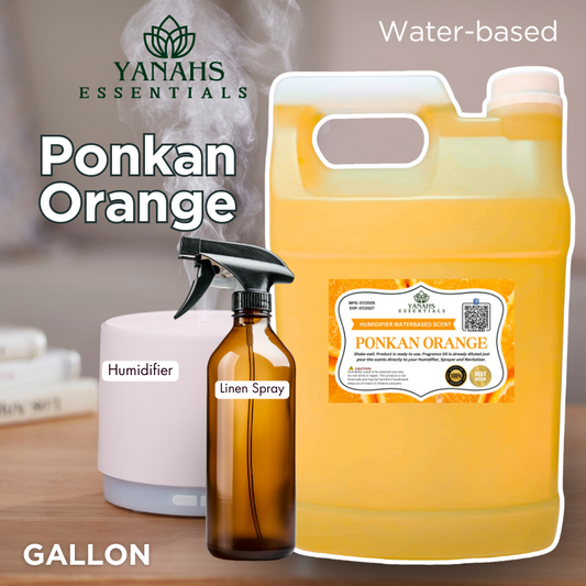 Ponkan Orange Water-Based Aroma Scent – 1 Gallon | Perfect for Humidifiers, Air Revitalizers, Fresheners & Linen Sprays