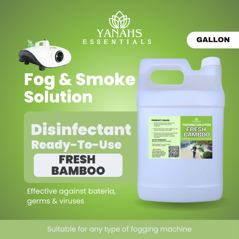 Fresh Bamboo Scent Fogging Disinfectant Solution | Gallon -Suitable for Fogging Machine & Ready to Use