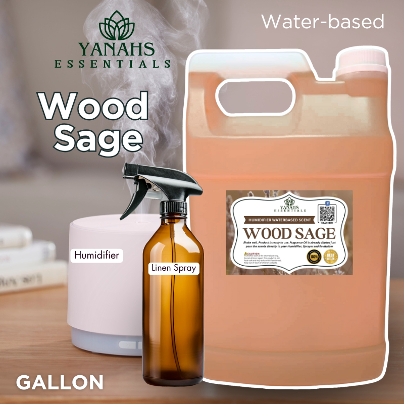 Wood Sage Water-Based Aroma Scent – 1 Gallon | Perfect for Humidifiers, Air Revitalizers, Fresheners & Linen Sprays