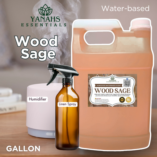 Wood Sage Water-Based Aroma Scent – 1 Gallon | Perfect for Humidifiers, Air Revitalizers, Fresheners & Linen Sprays